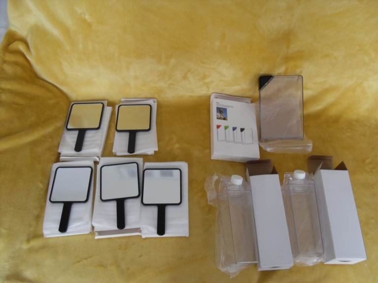 BNIB Various Job Lot of x5  Hand Held Mirrors x2 Storage Bottles x1 Slim Water Bottle