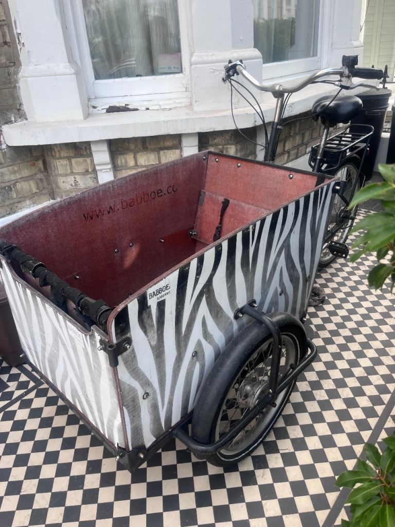 Babboe Cargo Bike with Zebra Print Box – Good Condition