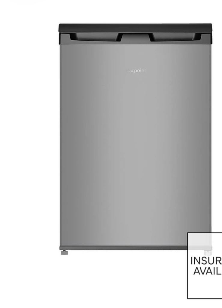 Brand new in box Hotpoint Silver under counter fridge 
