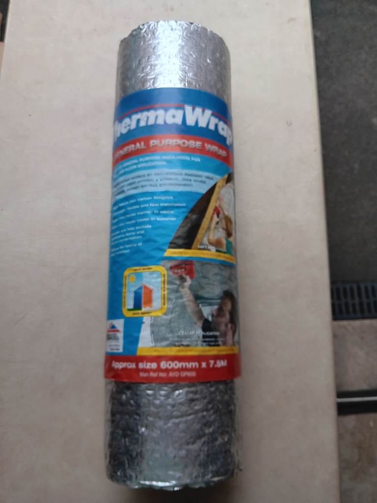 "ThermaWrap" - 5 Unused Rolls of General Purpose Insulation Material.