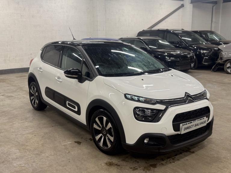 2024 Citroen C3 74 REG 1.2 PureTech Plus 5dr Hatchback White salvage damaged repairable Hatchback...