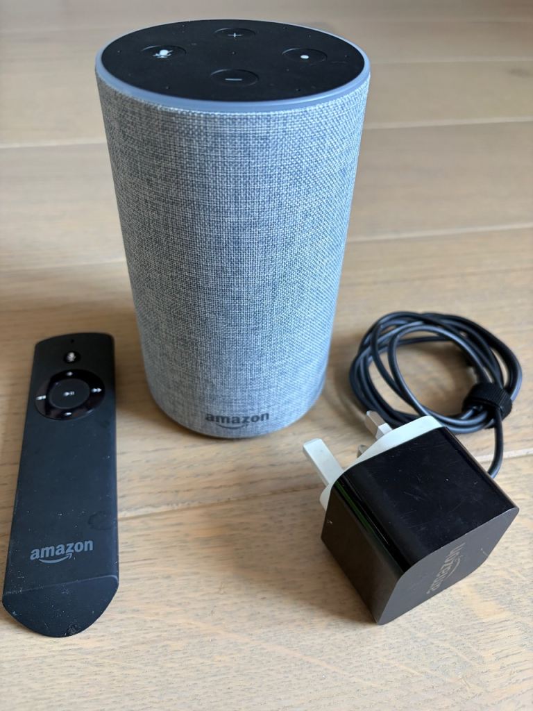Amazon Echo Smart Speaker with Remote and Charger – Good Condition