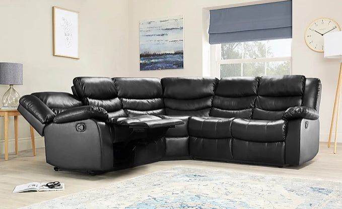 New Roma Leather Corner Recliner Sofa & 3 + 2 Seater Recliner Set | Free Delivery