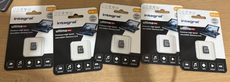Brand new 512 GB microsd card x 5 