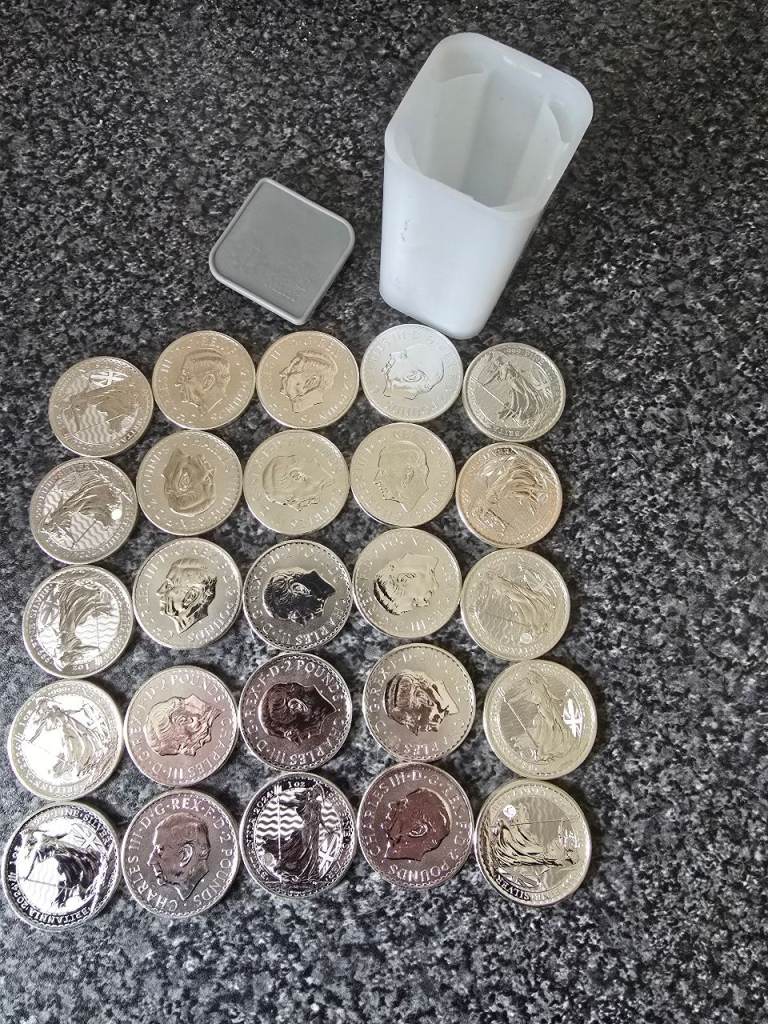 1oz Silver Britannia Tube Of 25 Bullion Coins