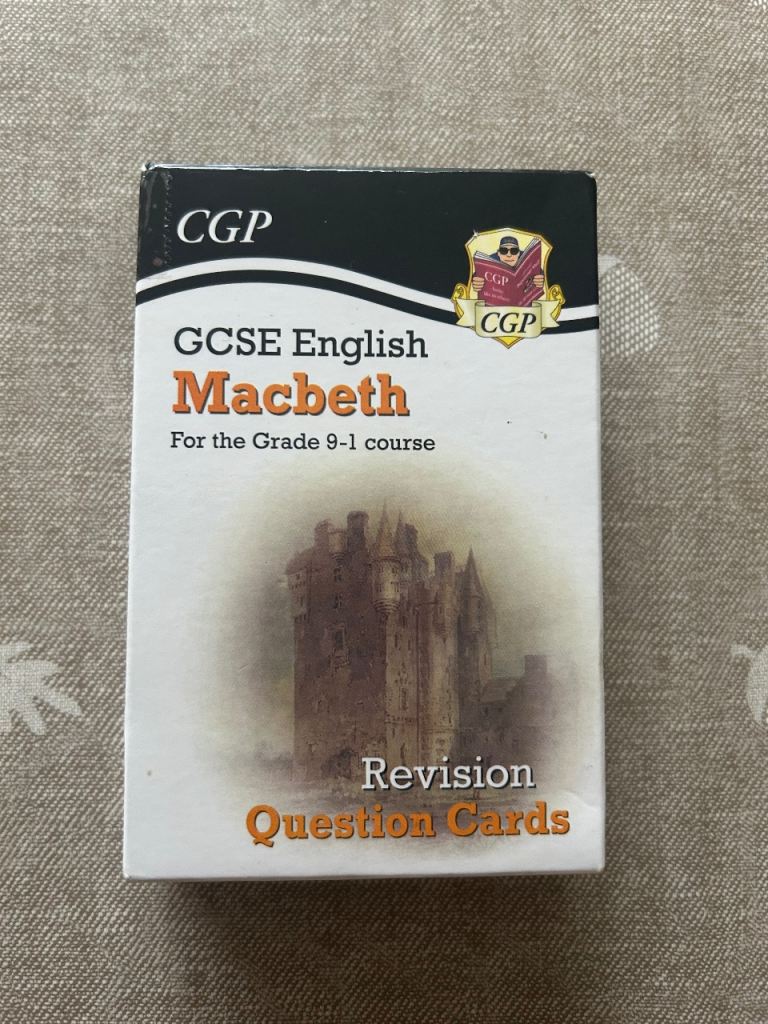 CGP GCSE English Macbeth Revision Question Cards – As New