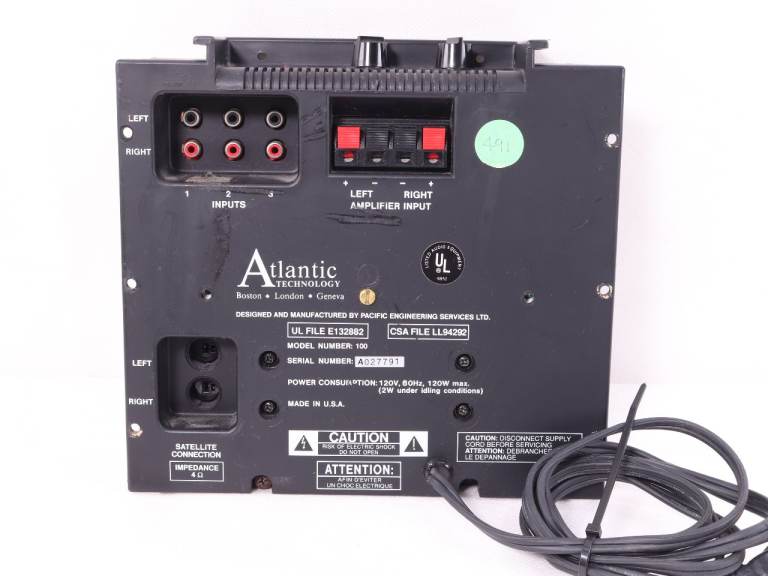 Atlantic Technology Pattern 100 Sub Bass Amp Module. 120v