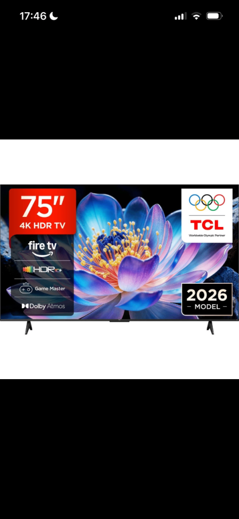 TCL 75" 4K HDR Smart TV with Fire TV – New
