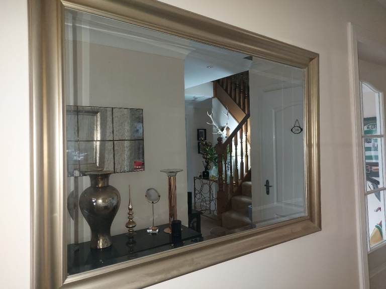 Large gold mirror