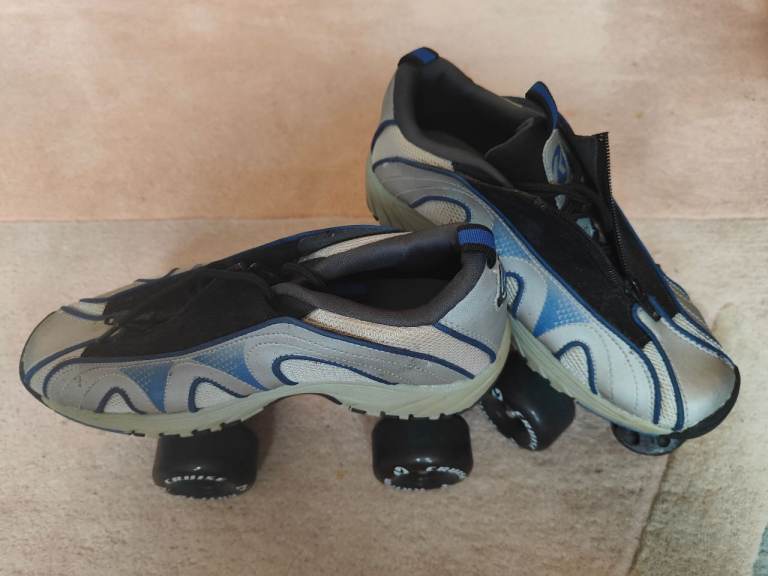 Kryptonic Quads Grey/Blue Outrage Shoe - Roller Skates