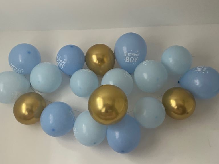Blue and Gold Balloons