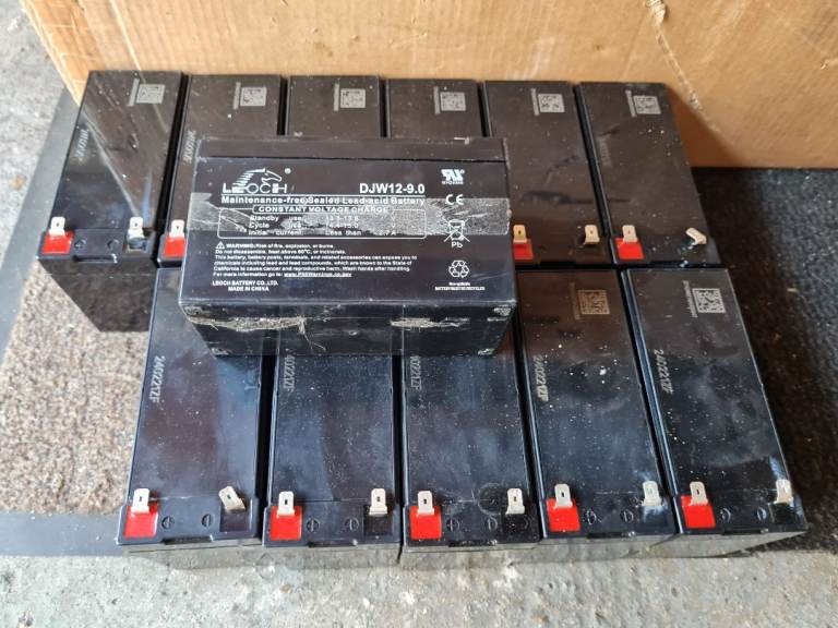 12 x Leoch DJW12-9-0 untested