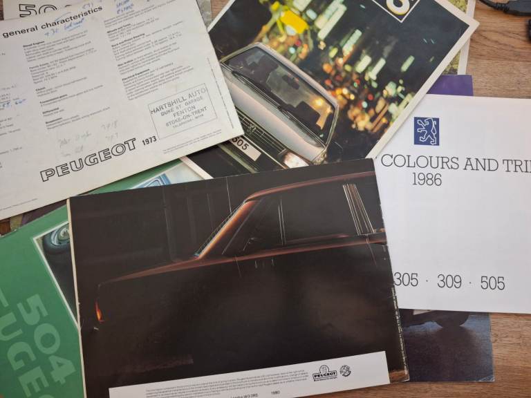 Peugeot 504 and 505 Sales Brochures 1973 - 1986