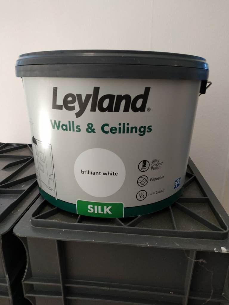 Leyland brilliant white silk finish