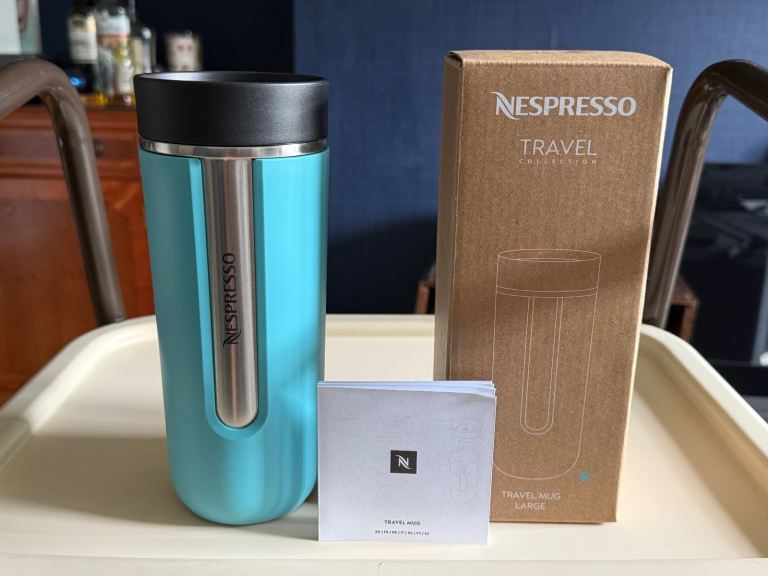 BRAND NEW Nespresso Aquarelle Thermal Insulated Mug, Leak-Proof, Large, 540 ml x 2.