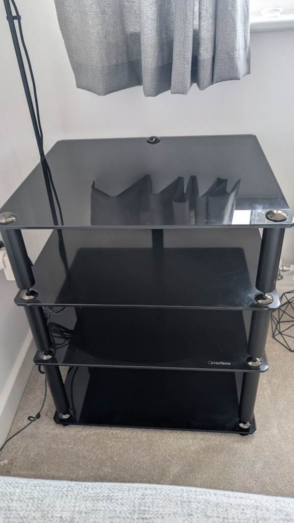 Norstone glass hi-fi/media unit