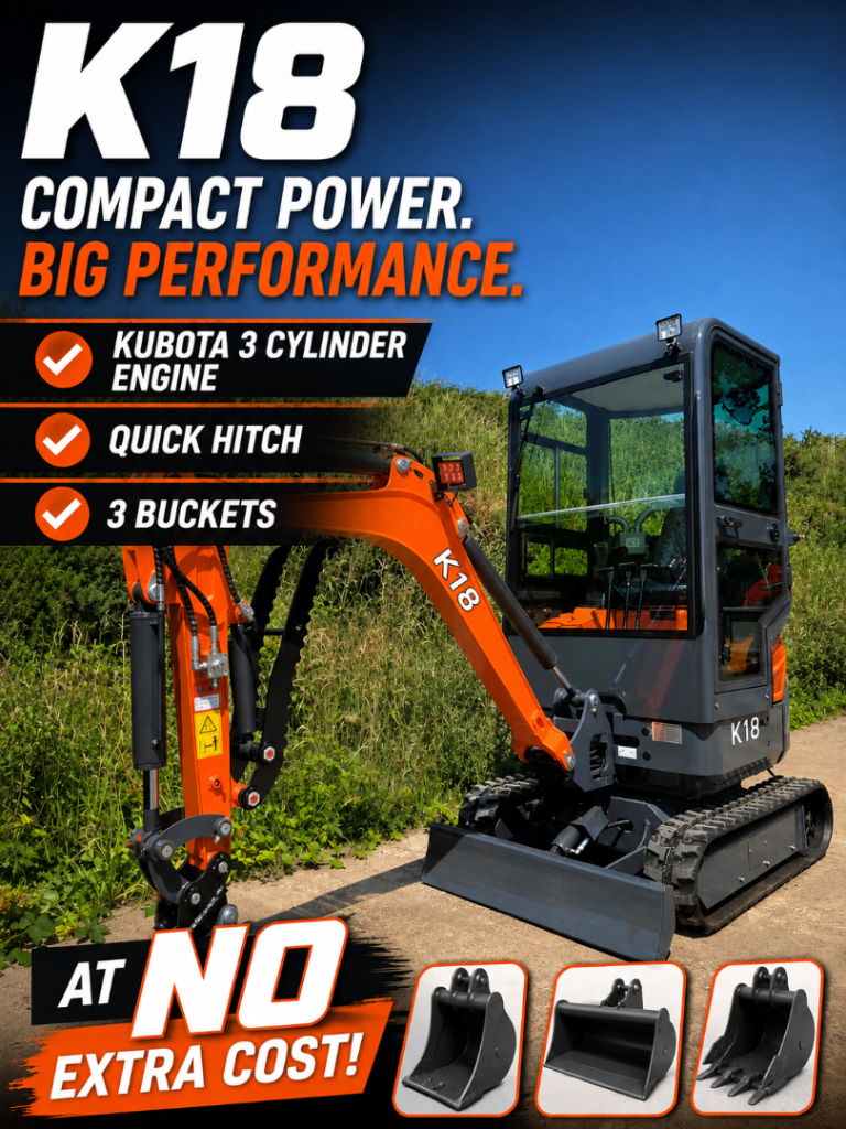 NEW KGX K18 Kubota Engine Mini Excavator Compact Mini Digger 🌍