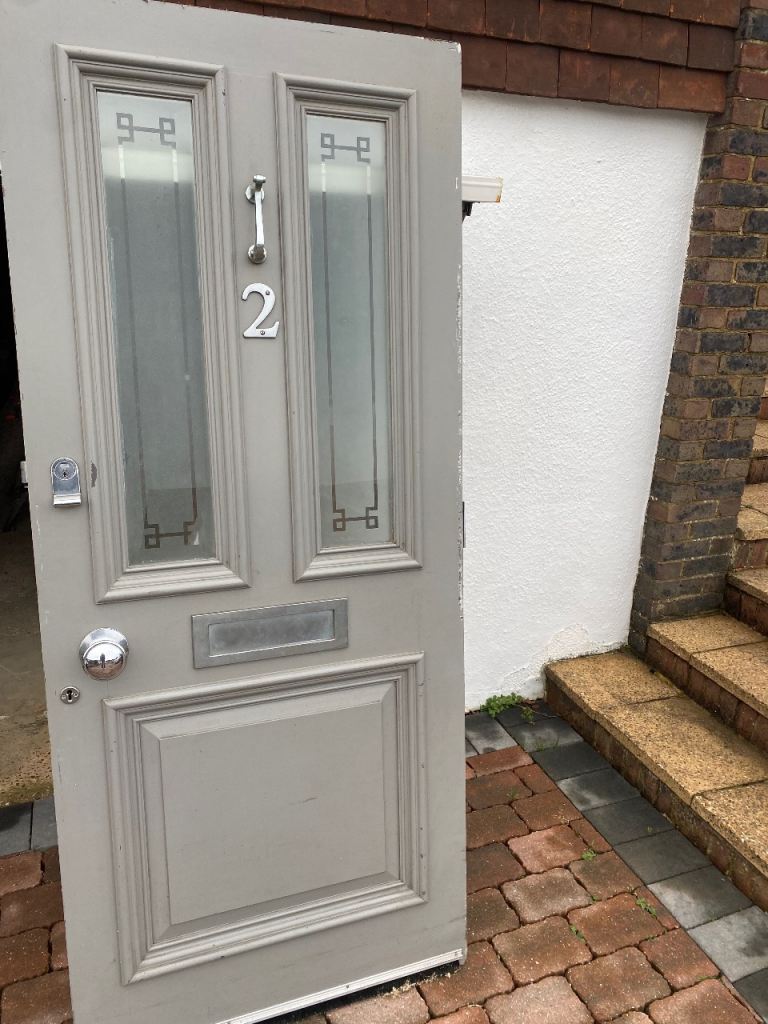 External solid wooden door
