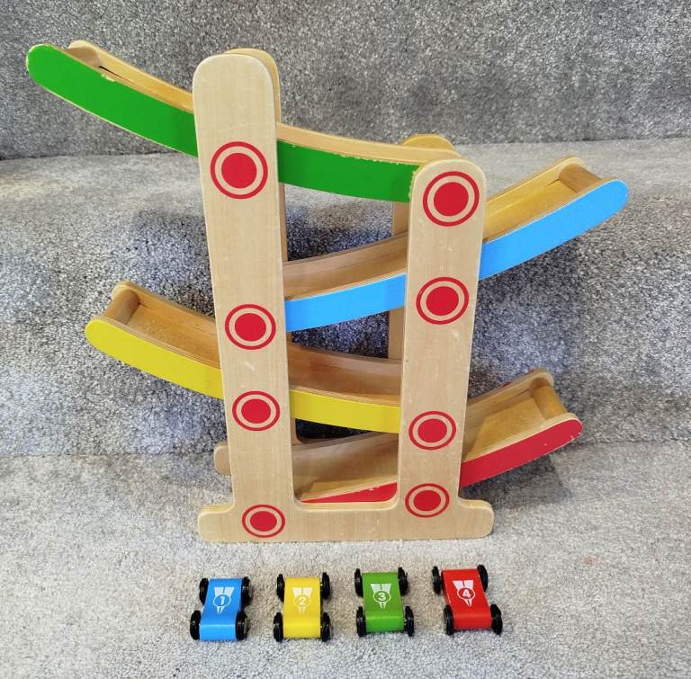 Wooden Car Ramp Race Track Toy