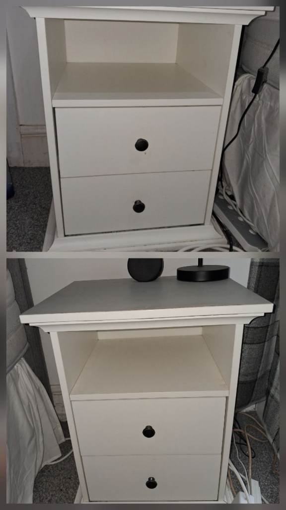 Free white bedside tables