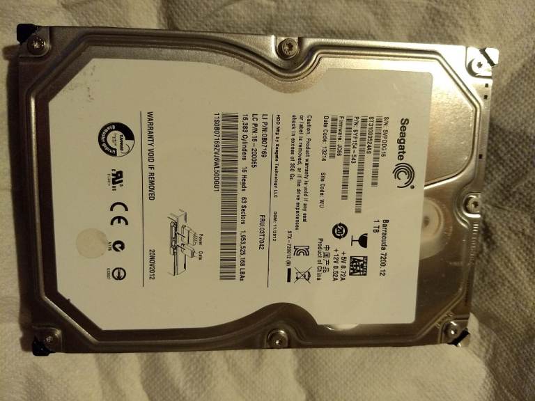 Seagate Barracuda 1TB Internal Hard Drive – Good Condition