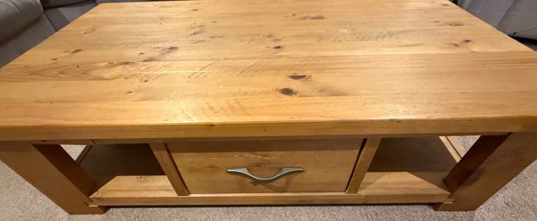 Large Next wooden coffee table with storage 