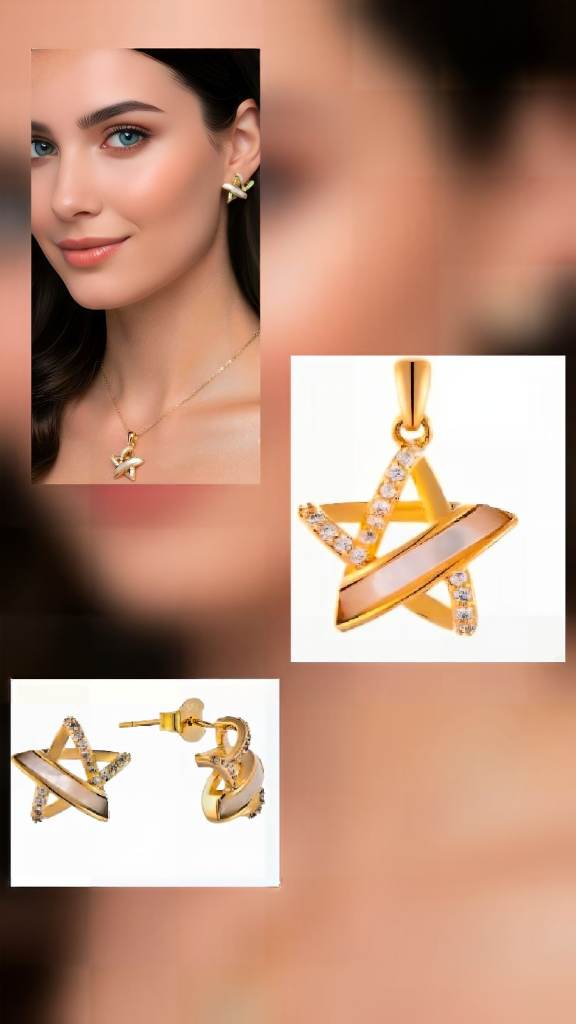 Real 18ct Gold Plating on 925 Silver Set  women girls gifts  present anniversary