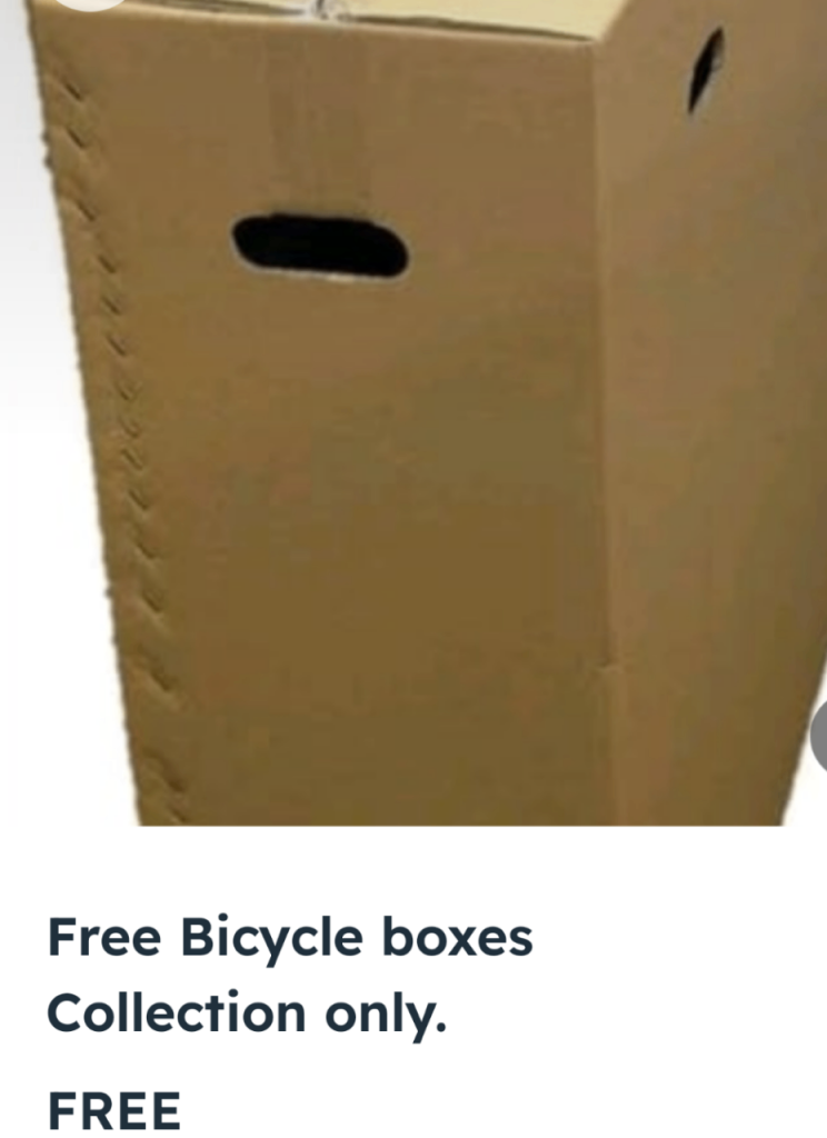 Bicycle Boxes Free Collection only   For Bicycles Check my Profile Thank you!!!