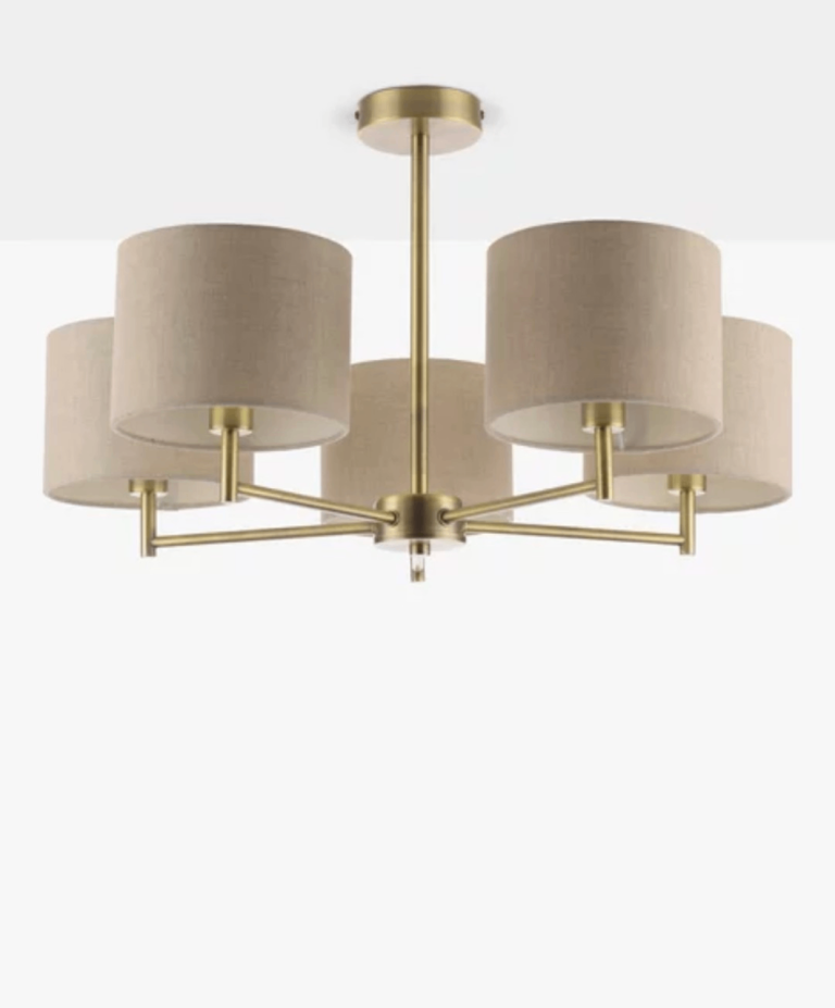 Antique brass ceiling light - John Lewis