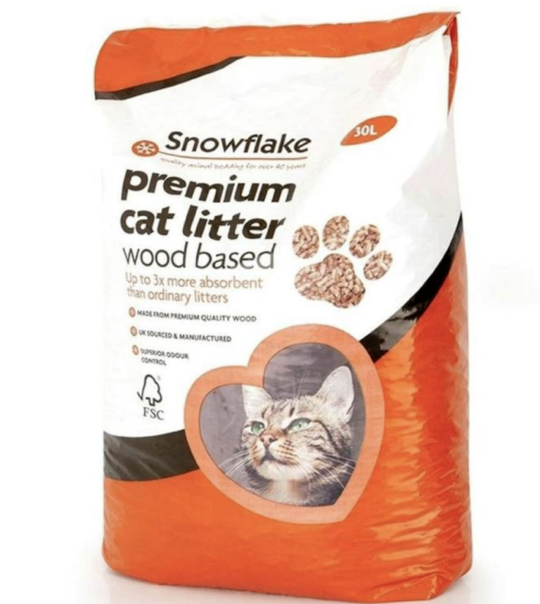 Snowflake Wood Based Premium Cat Litter 30L