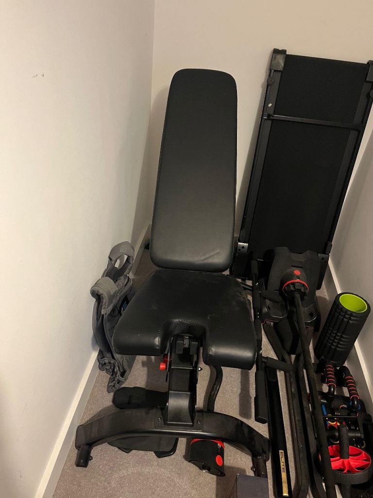 image for Bow flex weights bar and bench