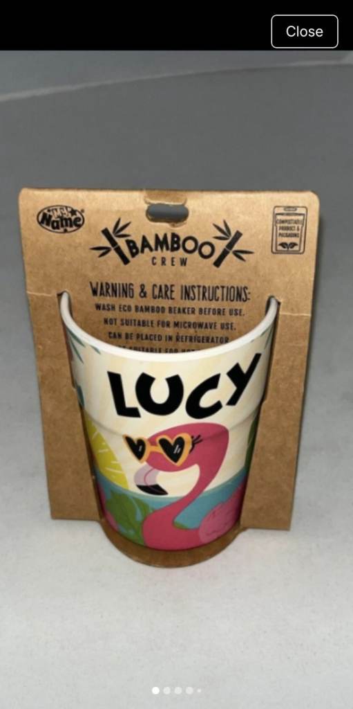 Bamboo Crew Personalised Cup - Lucy 