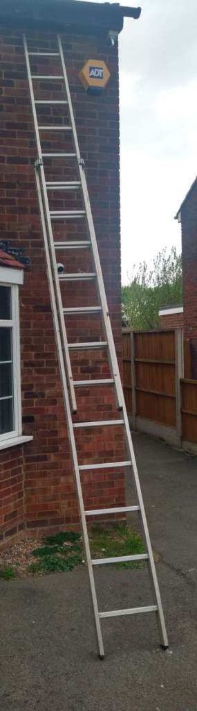 Double extension ladder can deliver 