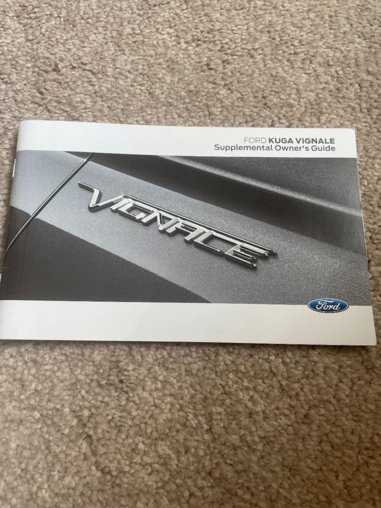 Ford Kuga 2022 onwards Vignale Supplemental Owner's Guide - Good Condition