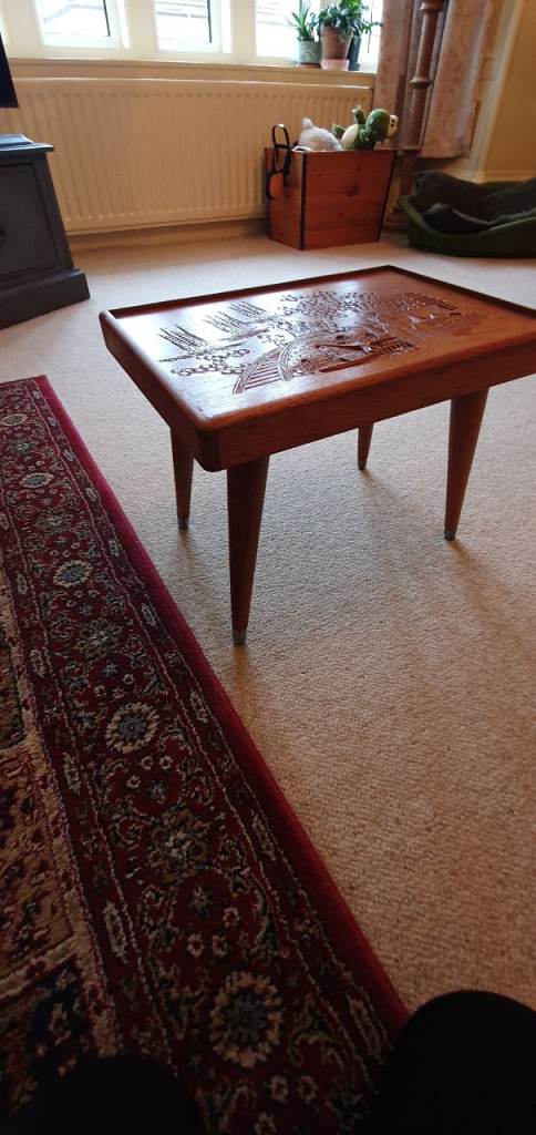 Small wood chinese carved table.