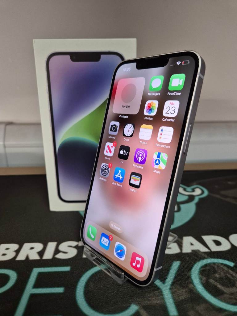 MINT! Apple iPhone 14 Purple 128GB Boxed + Warranty
