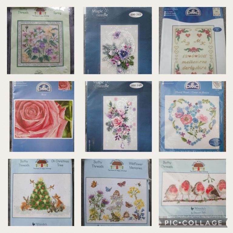 Various brand new cross stitch kits - Bothy Threads, DMC, Magic Needle - see listing for prices 
