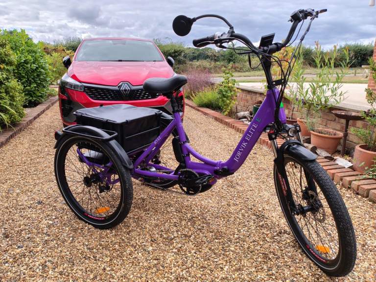 Jorvik Elite Electric Tricycle – Purple, Very Good Condition