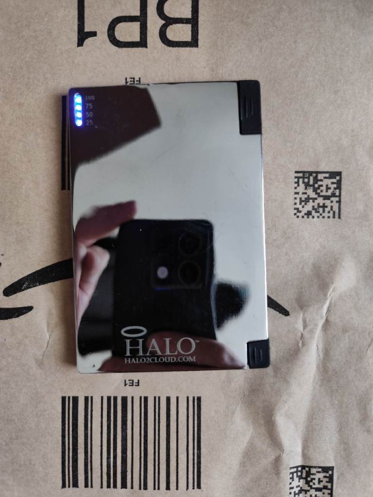 Halo Portable Power Bank - Silver, Good Condition