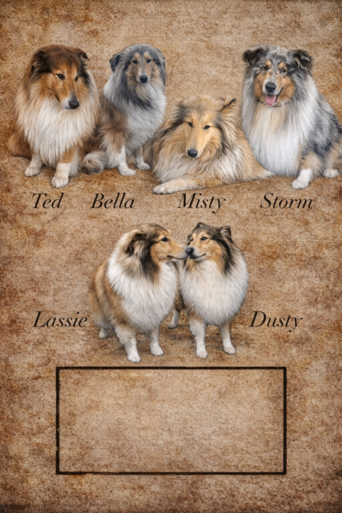Rough collie (Lassie) pups