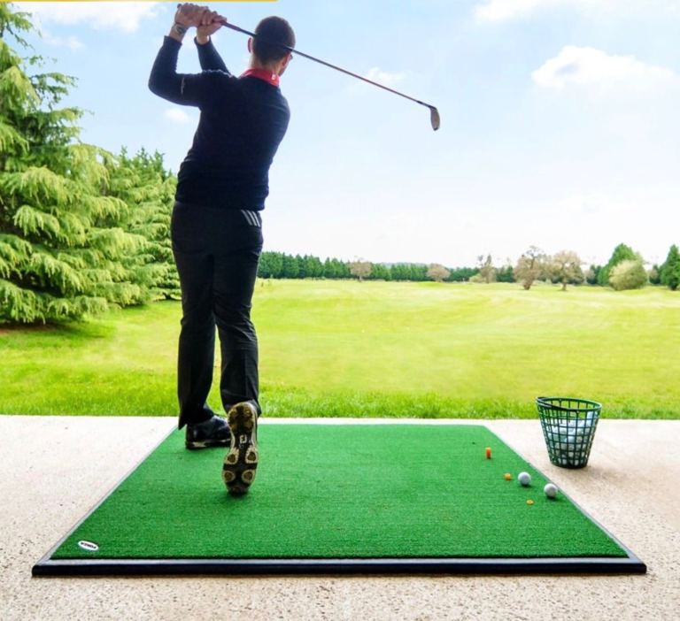 Driving range size golf practice mat