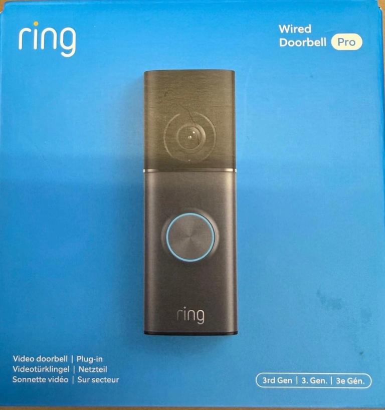 image for NEW Ring Video Doorbell Pro 3rd Gen 4k Smart Plug in Camera 