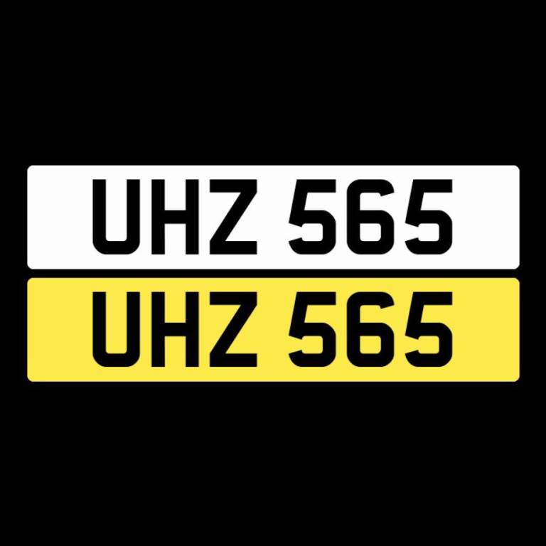 UHZ 565 Number Plate, 3 Digit NI Reg, Dateless NI Number Plate, NI Registration plate