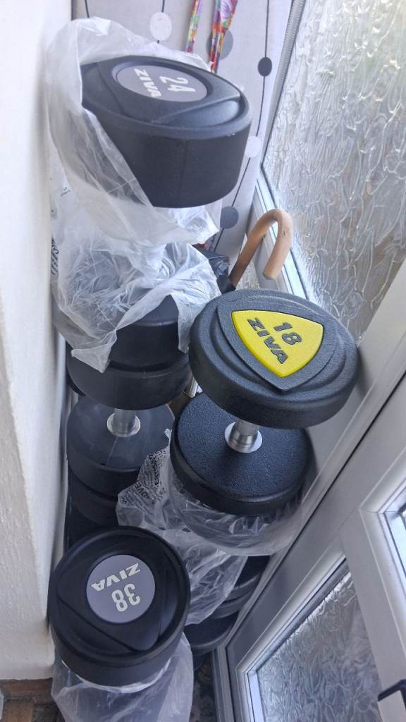 dumbells new£2.25a kilo. olympic bars from 59 .. used from £1.25