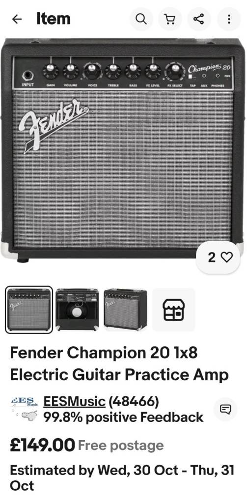 Fender champion 20 amp