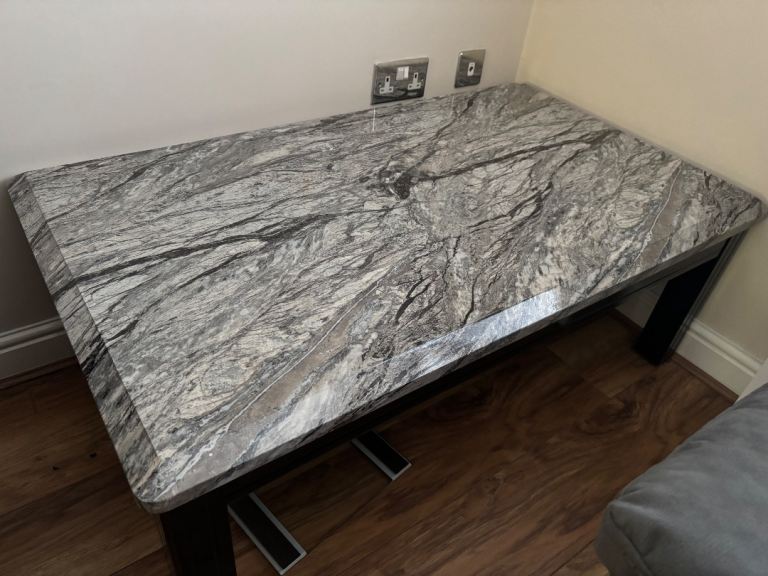 Modern Grey Marble Effect Coffee Table – As Good As New