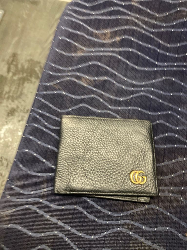 Gucci GG Marmont full-grain leather bi-fold wallet