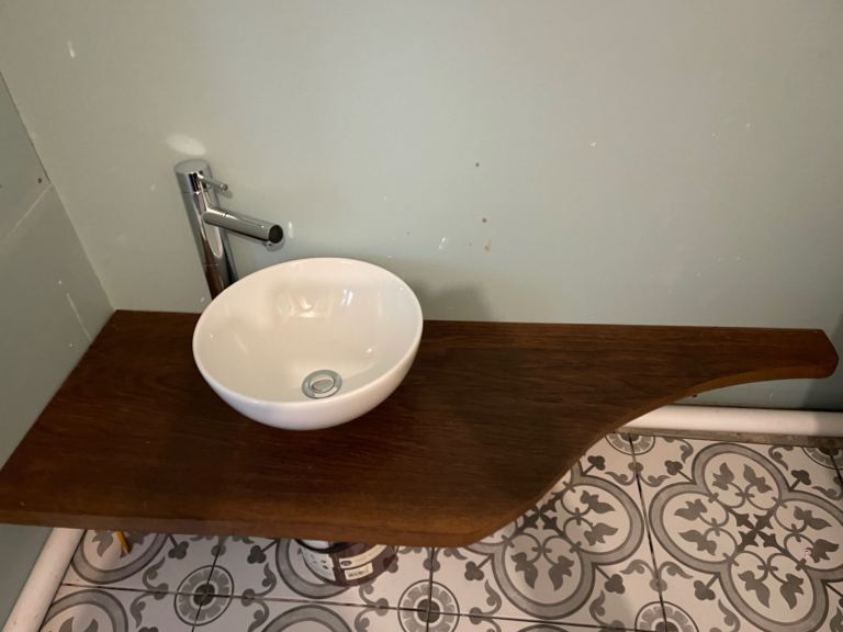 Bathroom/w/c vanity shelf