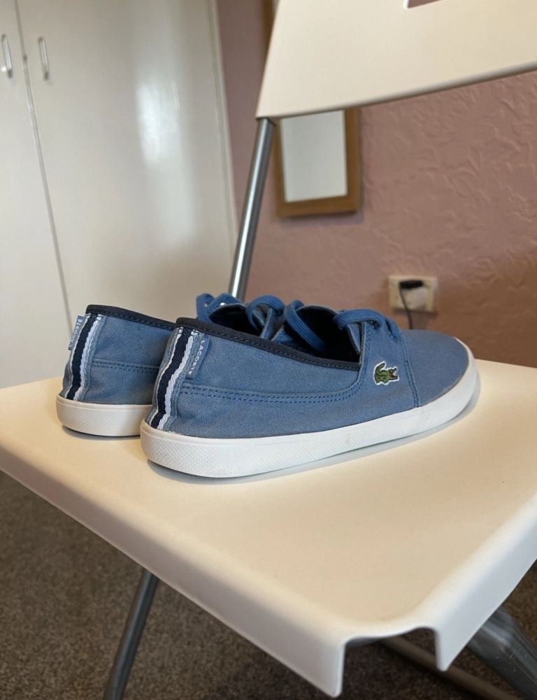 Lacoste Marice Leisure Smart Canvas Mens Summer Sneakers in Light Blue Size 9 UK