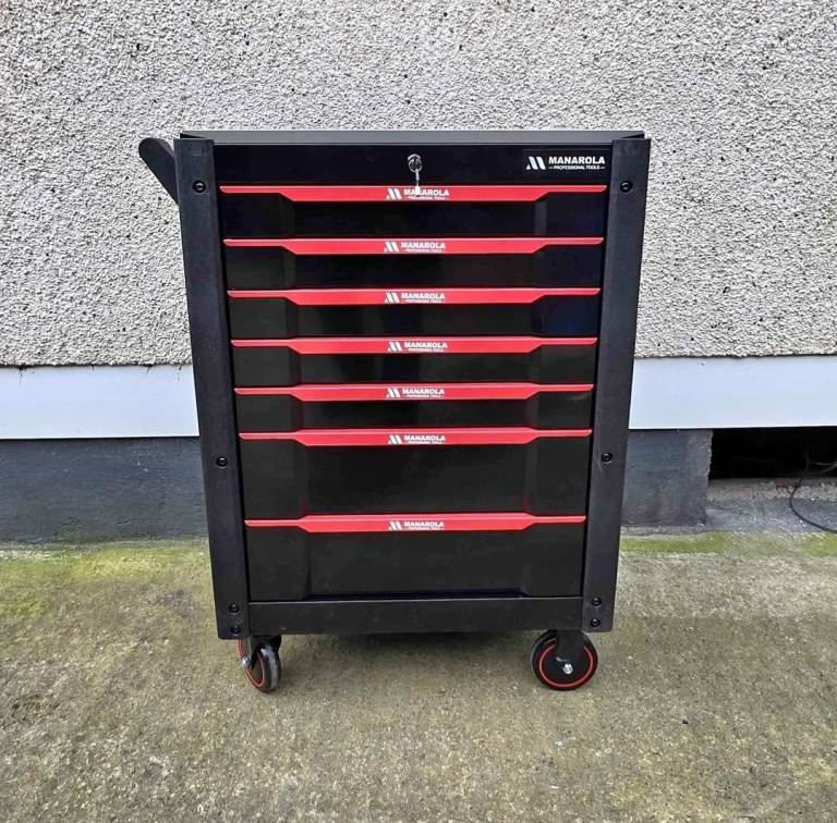 7 Drawers Toolbox Chest Cart With Tools